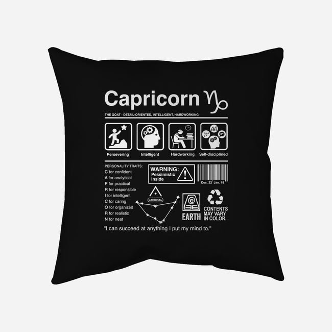 Capricorn Label-None-Removable Cover w Insert-Throw Pillow-DrMonekers