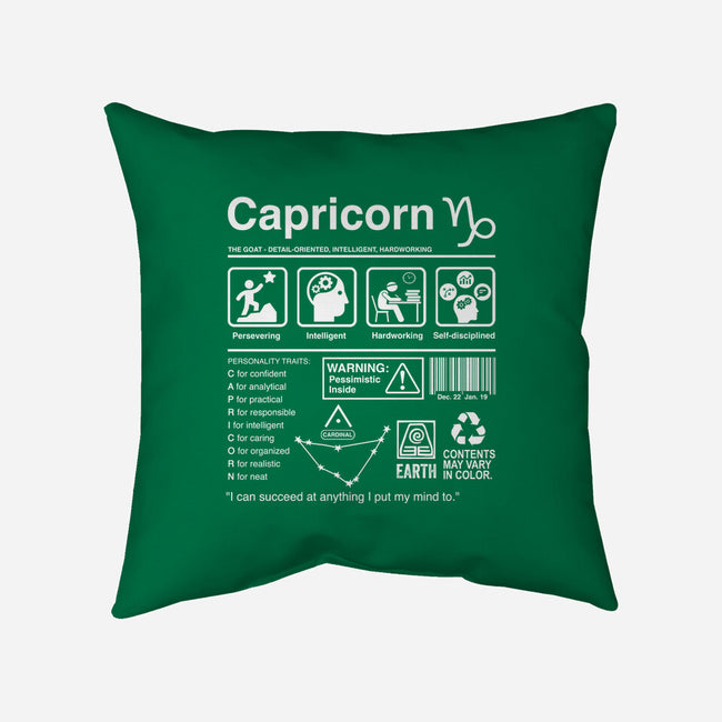 Capricorn Label-None-Removable Cover w Insert-Throw Pillow-DrMonekers