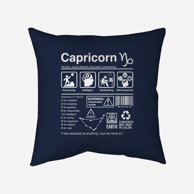 Capricorn Label-None-Removable Cover w Insert-Throw Pillow-DrMonekers