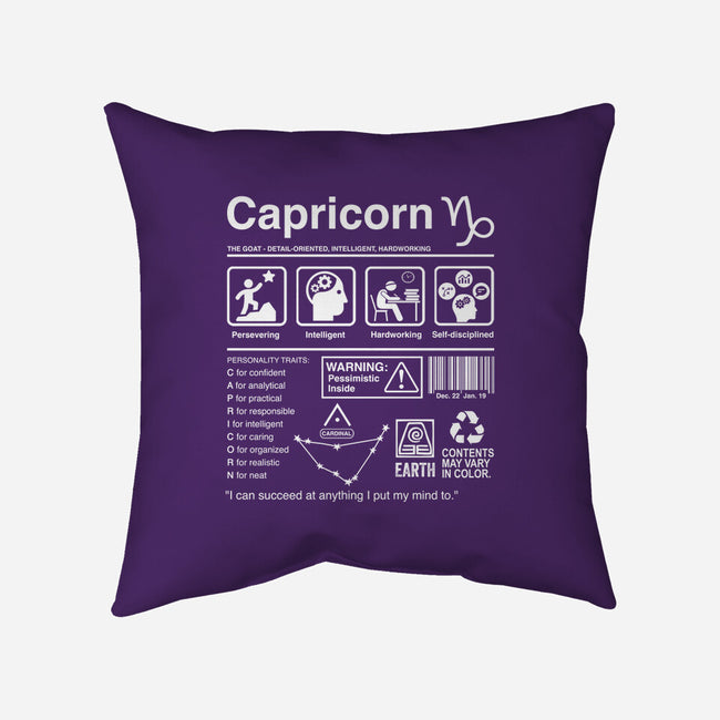 Capricorn Label-None-Removable Cover w Insert-Throw Pillow-DrMonekers