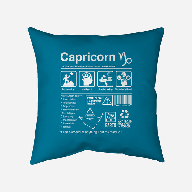 Capricorn Label-None-Removable Cover w Insert-Throw Pillow-DrMonekers