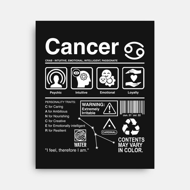 Cancer Label-None-Stretched-Canvas-DrMonekers