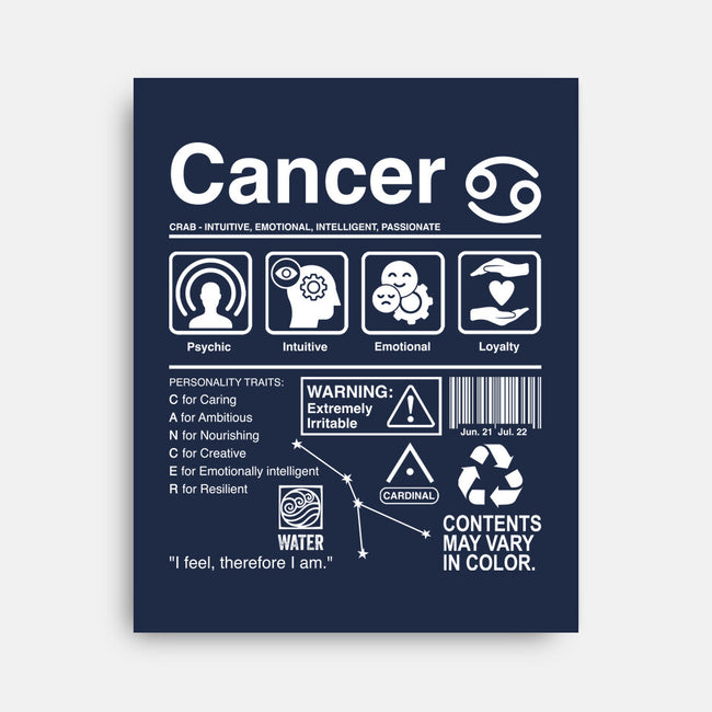 Cancer Label-None-Stretched-Canvas-DrMonekers