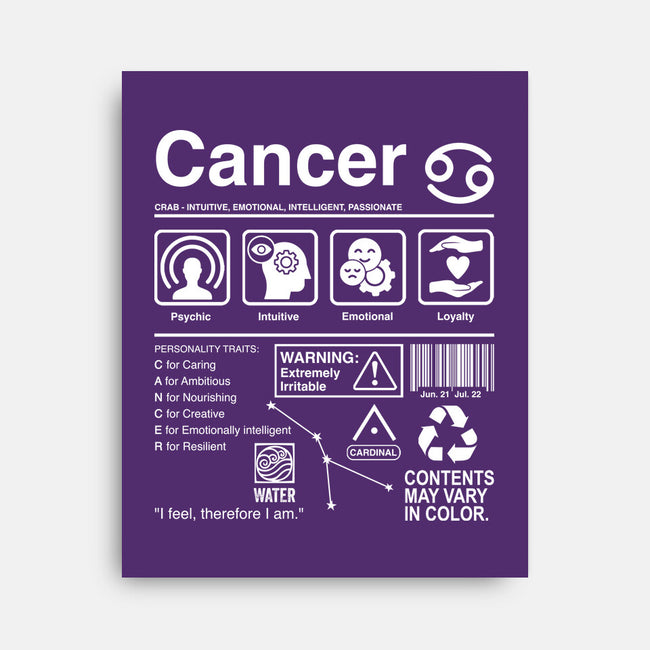 Cancer Label-None-Stretched-Canvas-DrMonekers