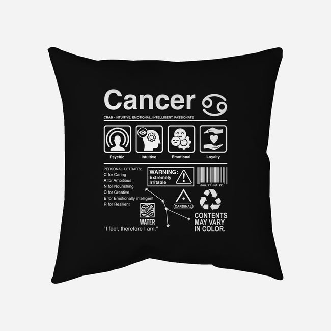 Cancer Label-None-Removable Cover w Insert-Throw Pillow-DrMonekers