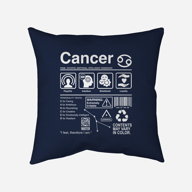 Cancer Label-None-Removable Cover w Insert-Throw Pillow-DrMonekers