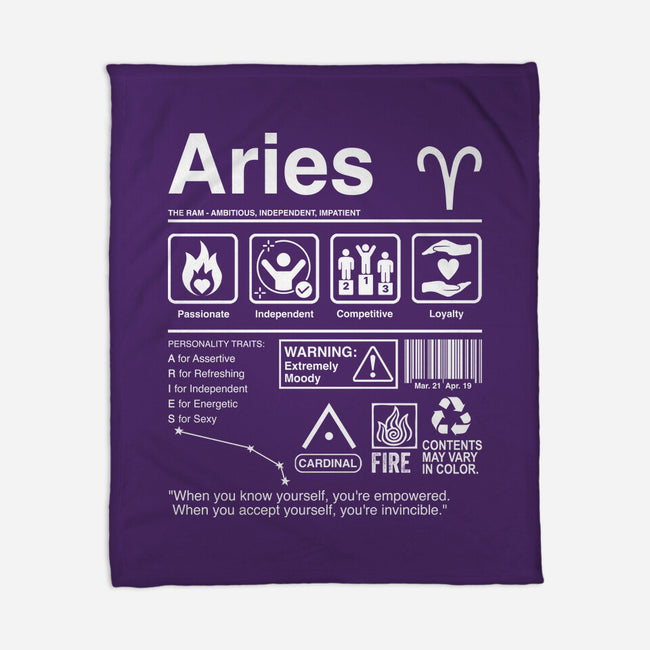 Aries Label-None-Fleece-Blanket-DrMonekers
