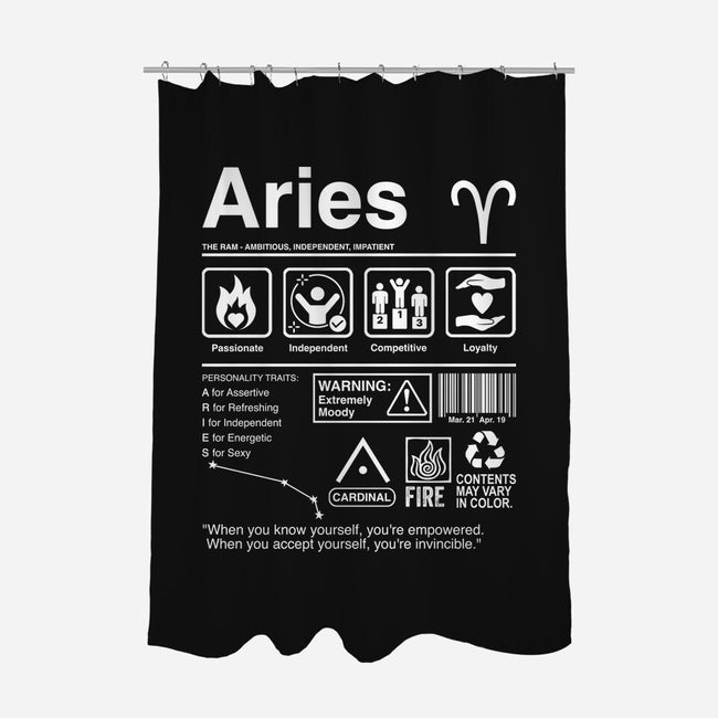 Aries Label-None-Polyester-Shower Curtain-DrMonekers