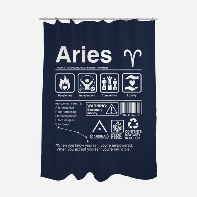 Aries Label-None-Polyester-Shower Curtain-DrMonekers