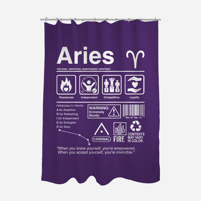 Aries Label-None-Polyester-Shower Curtain-DrMonekers
