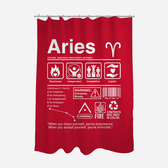 Aries Label-None-Polyester-Shower Curtain-DrMonekers