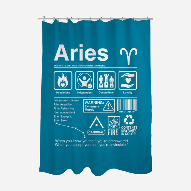 Aries Label-None-Polyester-Shower Curtain-DrMonekers