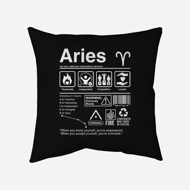 Aries Label-None-Removable Cover w Insert-Throw Pillow-DrMonekers