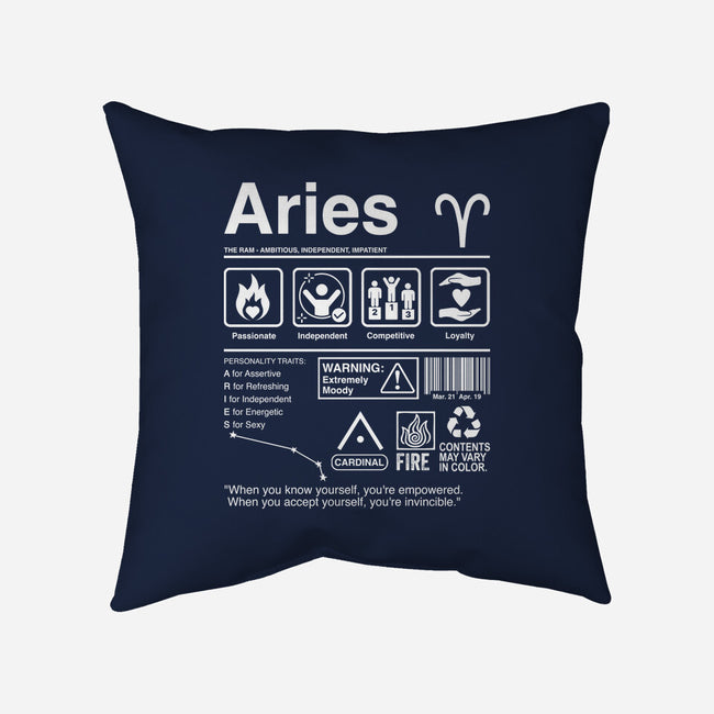 Aries Label-None-Removable Cover w Insert-Throw Pillow-DrMonekers