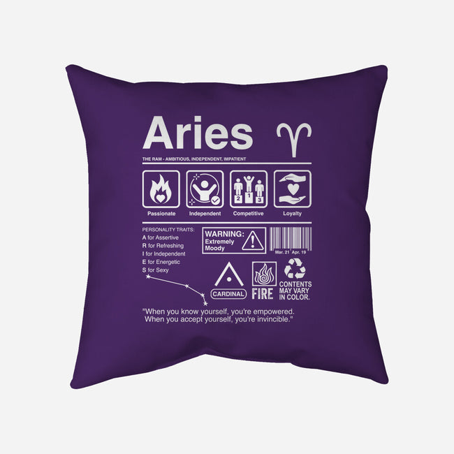 Aries Label-None-Removable Cover w Insert-Throw Pillow-DrMonekers