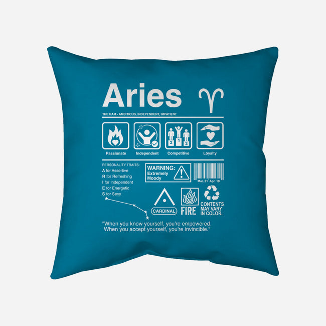 Aries Label-None-Removable Cover w Insert-Throw Pillow-DrMonekers
