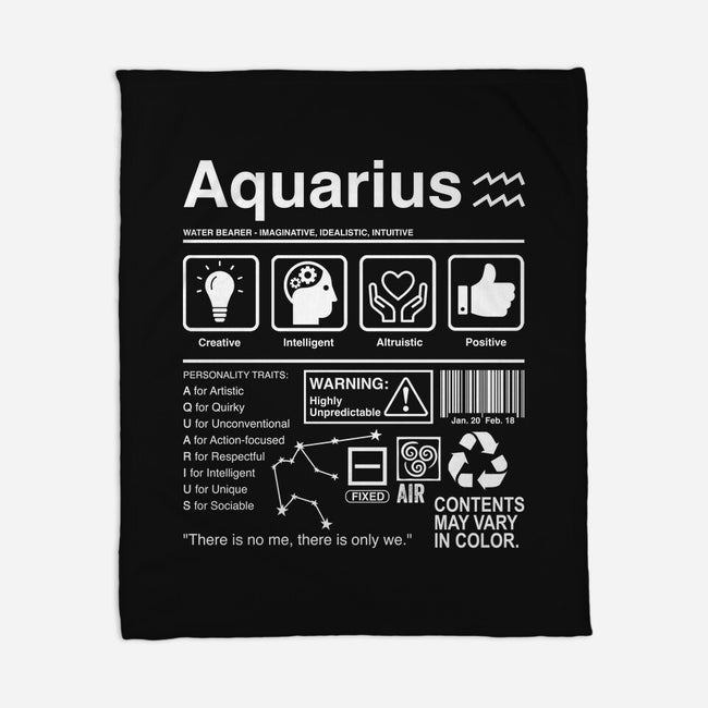 Aquarius Label-None-Fleece-Blanket-DrMonekers