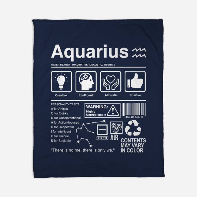 Aquarius Label-None-Fleece-Blanket-DrMonekers