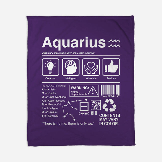 Aquarius Label-None-Fleece-Blanket-DrMonekers