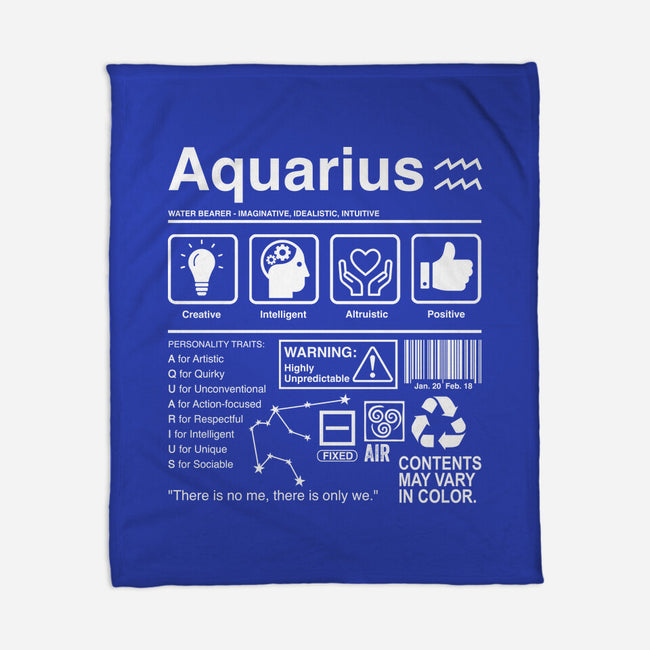Aquarius Label-None-Fleece-Blanket-DrMonekers
