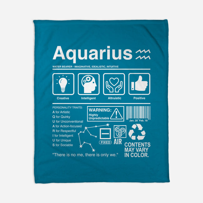 Aquarius Label-None-Fleece-Blanket-DrMonekers