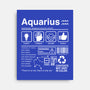 Aquarius Label-None-Stretched-Canvas-DrMonekers