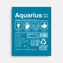 Aquarius Label-None-Stretched-Canvas-DrMonekers