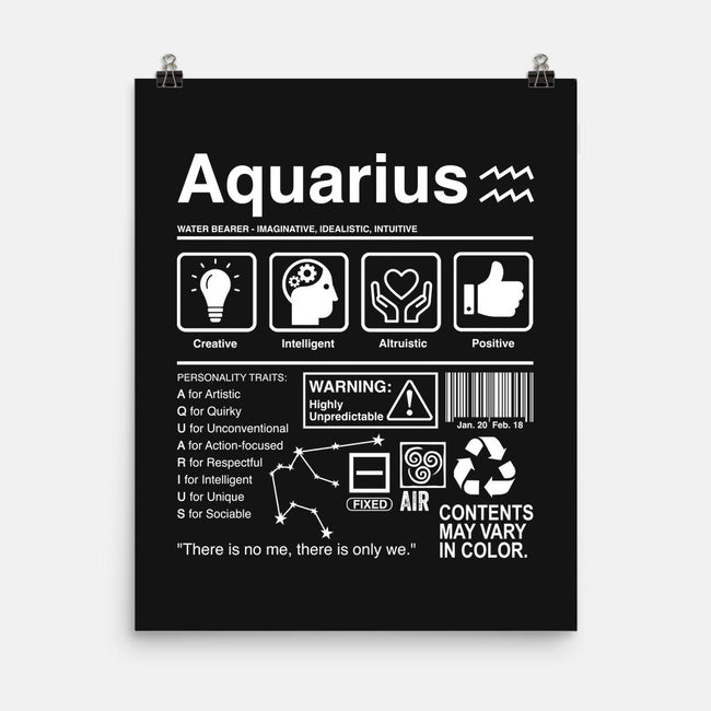 Aquarius Label-None-Matte-Poster-DrMonekers