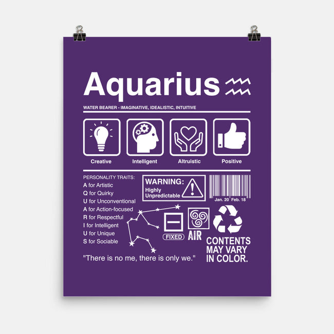 Aquarius Label-None-Matte-Poster-DrMonekers