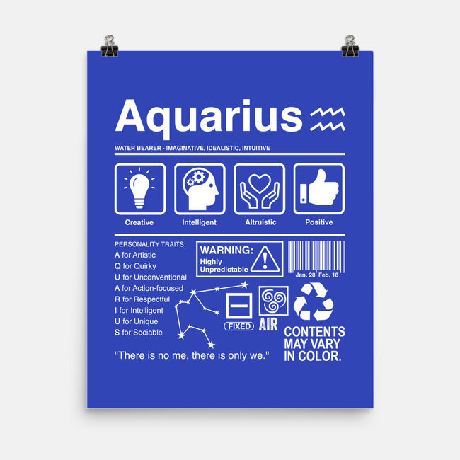 Aquarius Label-None-Matte-Poster-DrMonekers