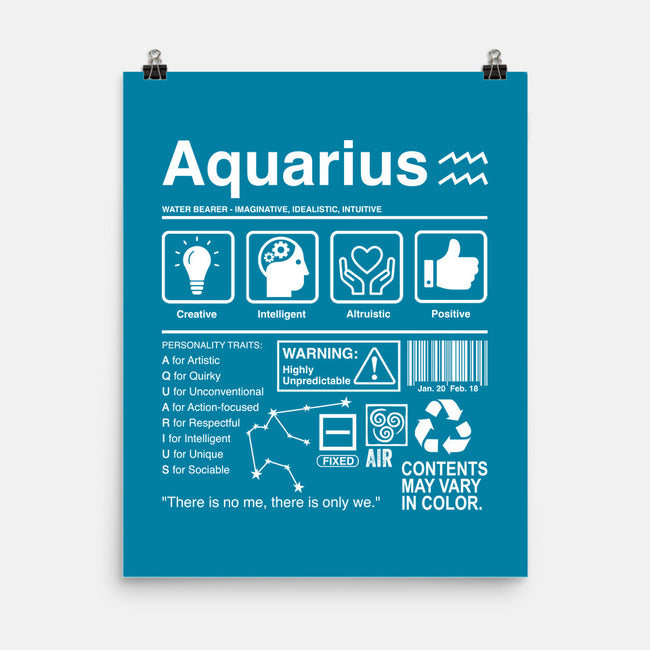 Aquarius Label-None-Matte-Poster-DrMonekers