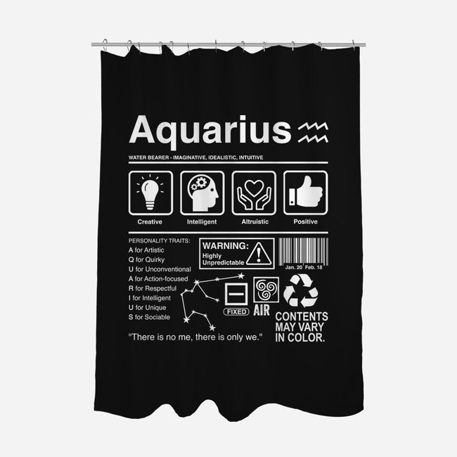 Aquarius Label-None-Polyester-Shower Curtain-DrMonekers