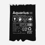 Aquarius Label-None-Polyester-Shower Curtain-DrMonekers