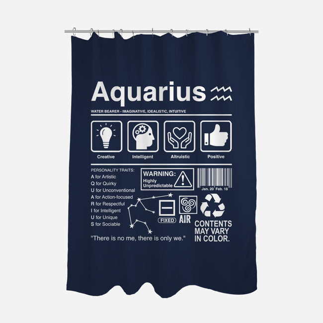 Aquarius Label-None-Polyester-Shower Curtain-DrMonekers