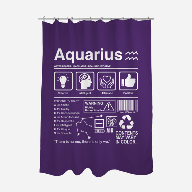 Aquarius Label-None-Polyester-Shower Curtain-DrMonekers