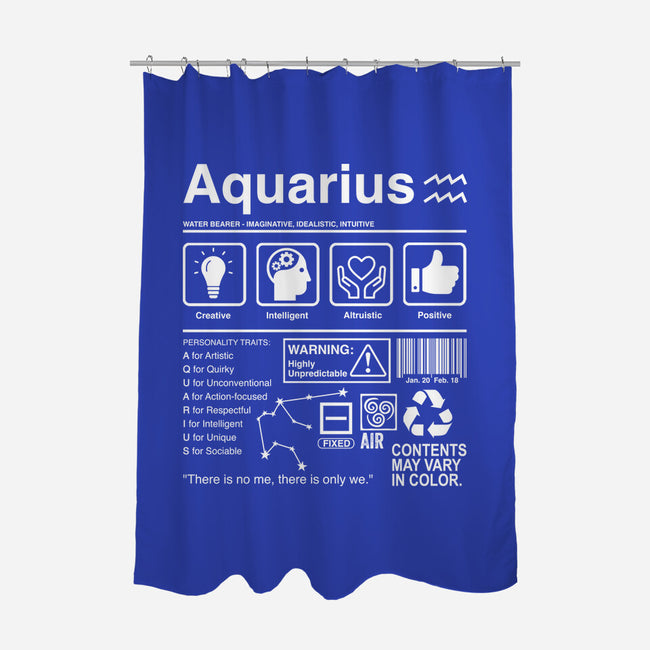 Aquarius Label-None-Polyester-Shower Curtain-DrMonekers