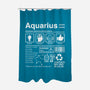 Aquarius Label-None-Polyester-Shower Curtain-DrMonekers