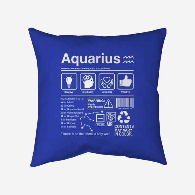 Aquarius Label-None-Removable Cover w Insert-Throw Pillow-DrMonekers