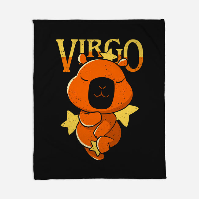 Capybara Virgo-None-Fleece-Blanket-mmandy