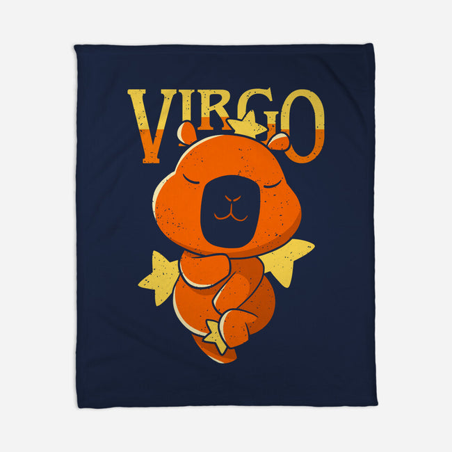 Capybara Virgo-None-Fleece-Blanket-mmandy