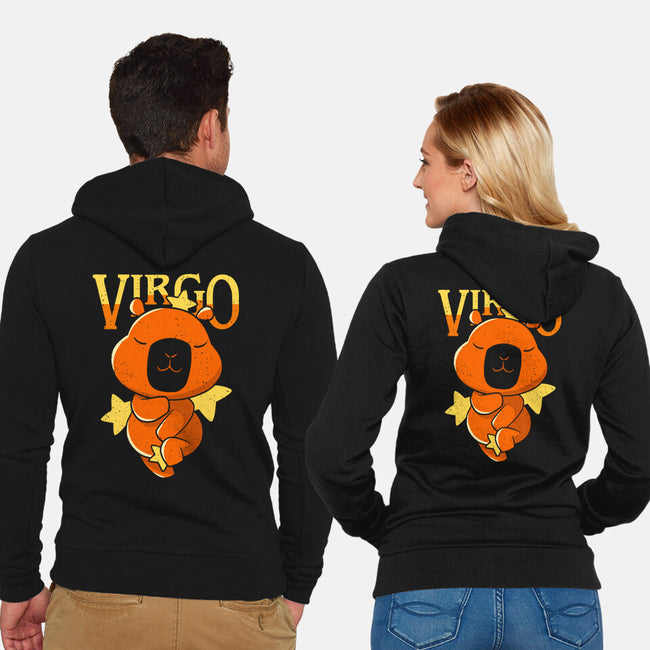 Capybara Virgo-Unisex-Zip-Up-Sweatshirt-mmandy