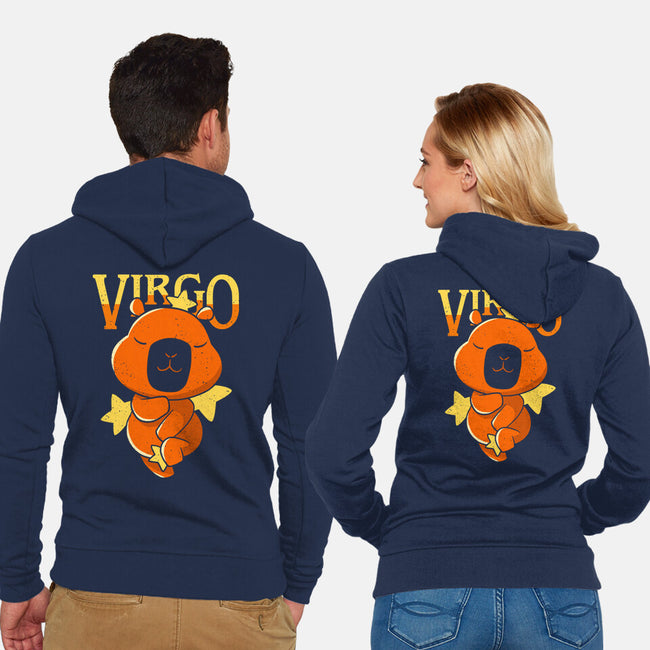 Capybara Virgo-Unisex-Zip-Up-Sweatshirt-mmandy