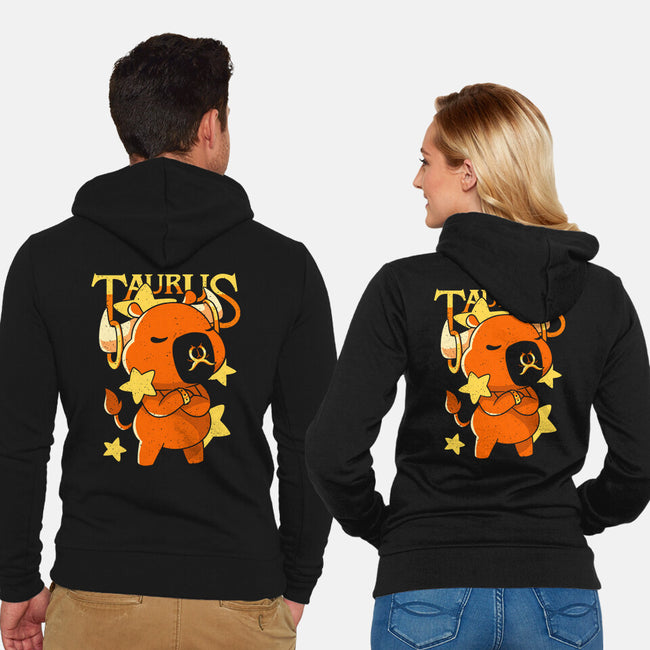 Capybara Taurus-Unisex-Zip-Up-Sweatshirt-mmandy