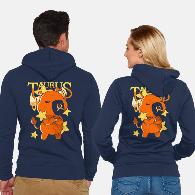 Capybara Taurus-Unisex-Zip-Up-Sweatshirt-mmandy