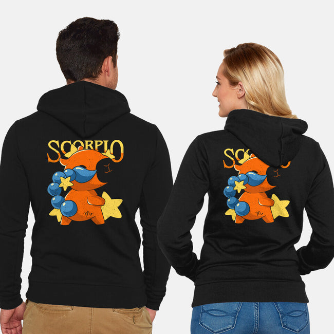 Capybara Scorpio-Unisex-Zip-Up-Sweatshirt-mmandy