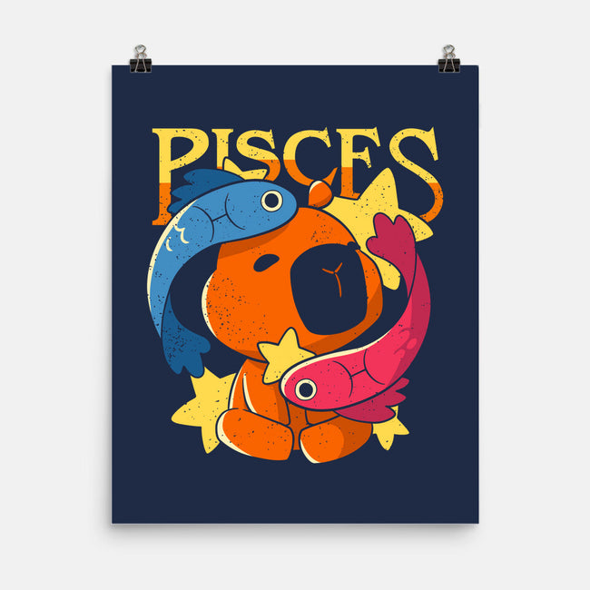 Capybara Pisces-None-Matte-Poster-mmandy