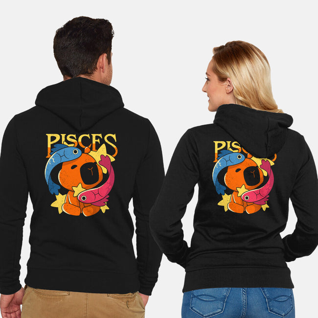 Capybara Pisces-Unisex-Zip-Up-Sweatshirt-mmandy