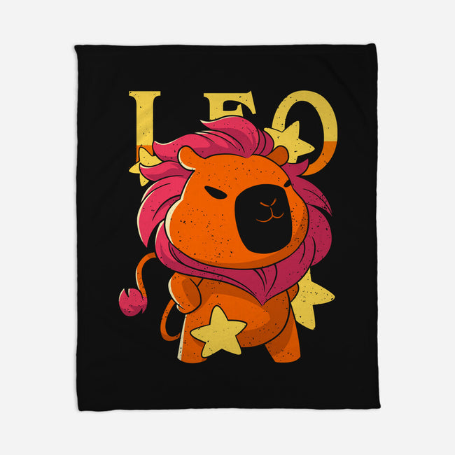 Capybara Leo-None-Fleece-Blanket-mmandy