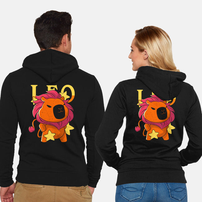 Capybara Leo-Unisex-Zip-Up-Sweatshirt-mmandy