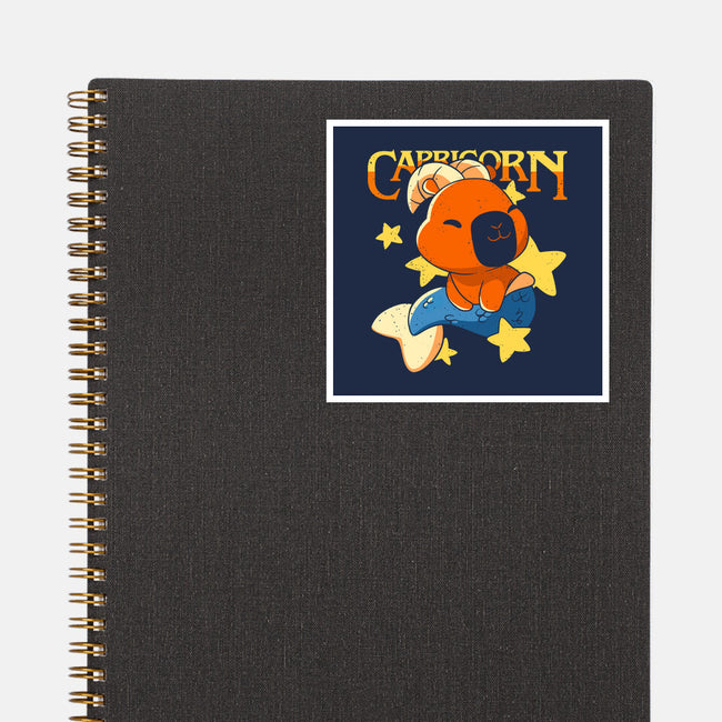 Capybara Capricorn-None-Glossy-Sticker-mmandy